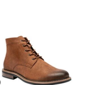 Men’s lace up boots by Nick Graham vegan nubouck brown leather S. 8.5
